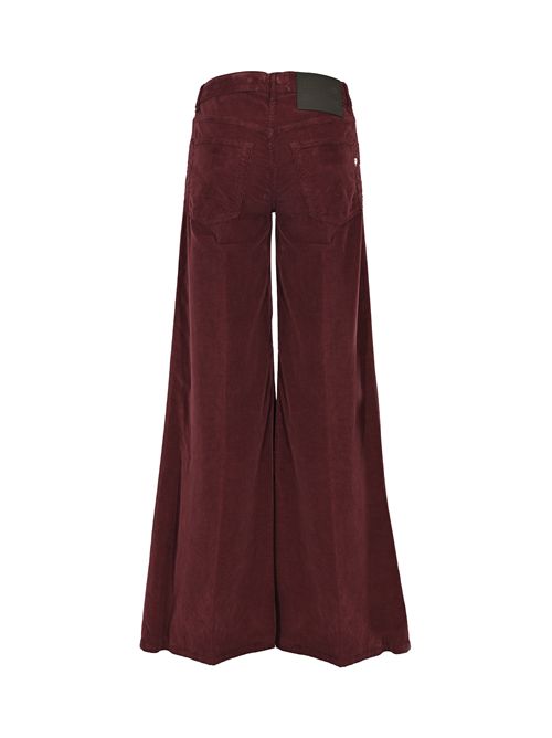 Jeans Marlen wide leg in cotone e lyocell millerighe Ribes DONDUP | DP775 VS0030 BM5527